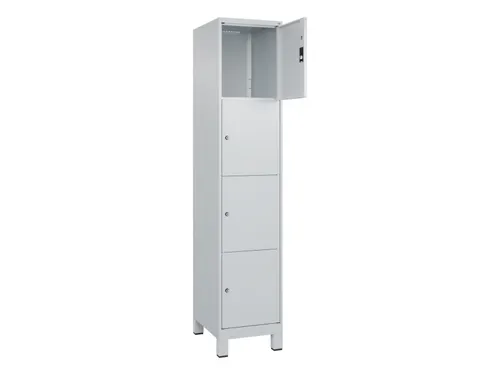 lockerkast,HxBxD 1950x400x500mm,1x4vakken,vak B 400mm,cil.-slot,voeten