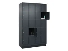lockerkast,HxBxD 1950x1200x500mm,4x5vakken,vak B 300mm,cil.-slot
