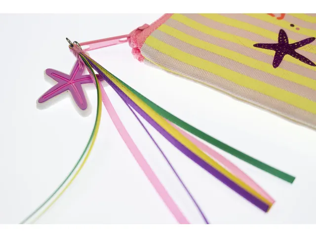 Etui Beach Happy gestreept 15x10 cm SUMMER STATE OF MIND