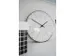 Wandklok NeXtime Big Stripe Ø20cm glas wit streepaanduiding