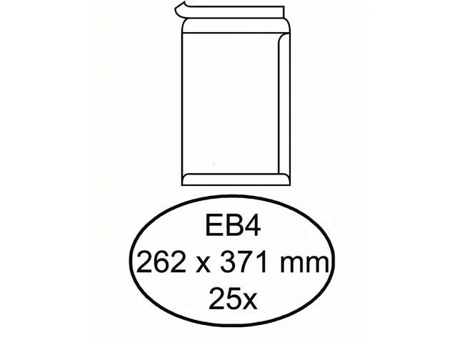 Envelop Hermes Akte Eb4 262x371mm Zelfklevend Wit 25 Stuks