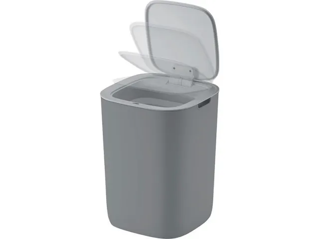 Morandi Trendy Vierkante Afvalbak Smart Sensor Bin 12 Liter Grijs