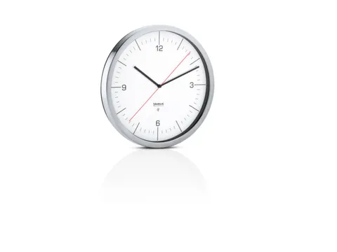 wandklok,draadloos signaal,Arabische cijfers/strepen,wijzerplaat wit