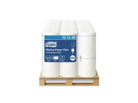 Poetsrol Tork 2-laags Wit 101250 M2 160 Meter Pallet