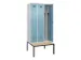 locker met bank,voor scheiding van kleding,HxBxD 2120x900x815mm,3vak