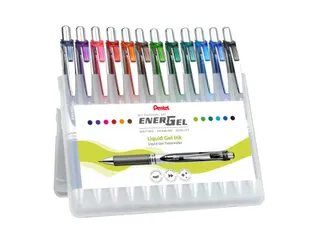 Gelschrijver Pentel BL77 Energel medium assorti 12 stuks - 1