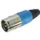 Mannelijke 3P Xlr Plug - Vernikkeld - Blauw