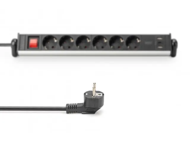 6-voudige kantoorstekkerdoos met 3x USB-poorten