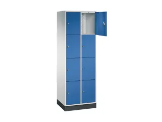 lockerkast,RAL 7035/RAL 5010,HxBxD 1950x620x500mm,2x4vakken,cil.-slot - 1