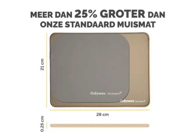 Muismat Fellowes Breyta XL zand 21x28cm