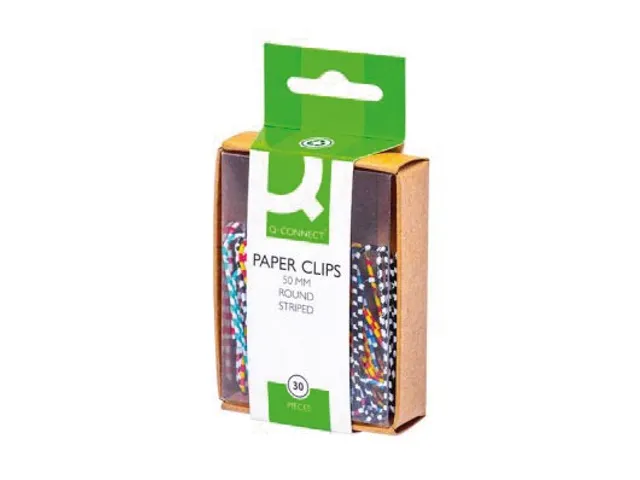 Attache-Tout, 50 Mm, Boîte De 30 Pièces, Couleurs Assorties Rayées