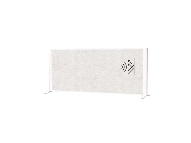 Akoestisch Bureauscherm MAULconnecto 120x50cm vrijstaand Wit/L.grijs