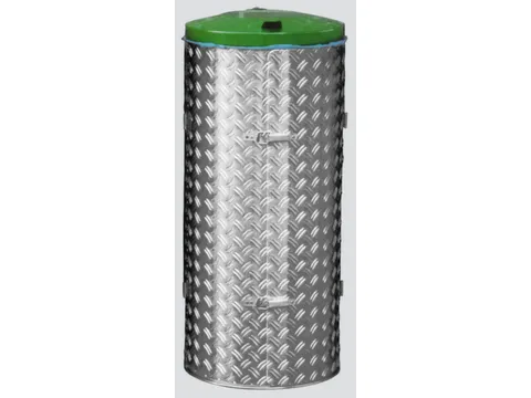 Afvalverzamelaar 120 Liter Rvs/Aluminium Traanplaat Ral6011