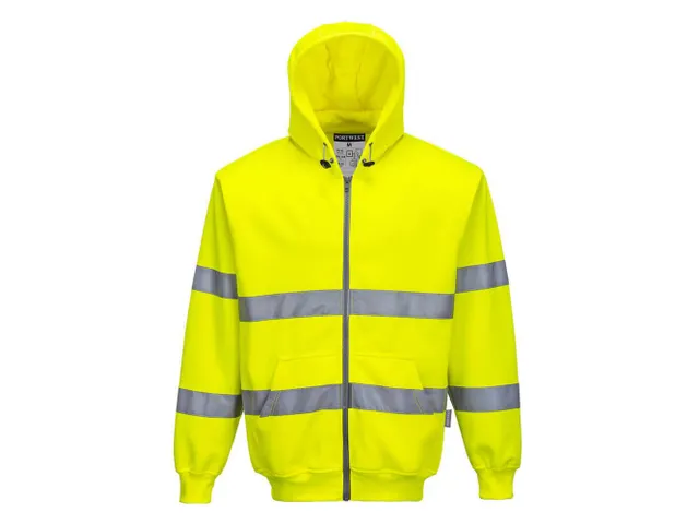 Portwest B305 hi-viz hoodie, fluo geel, maat L, per stuk