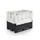 Palletbox,HxLxB 978x1200x800mm,695l,PE,zwart/ivoorkleurig
