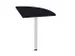 angle de liaison,90 °,HxlxP 720-840x600x600mm,rond,CC-noir