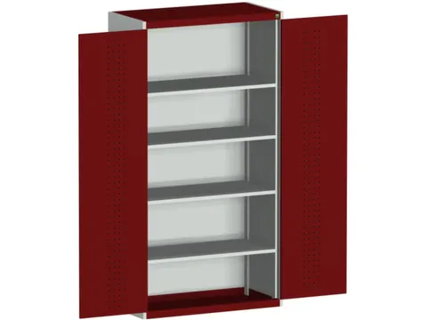 kast met geperforeerde platen,HxBxD 2000x1050x650mm,4xStalen bodem