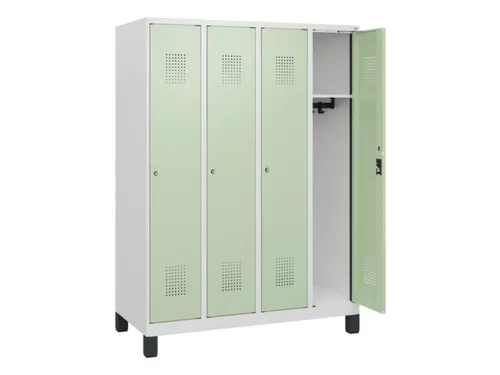 schoollocker,HxBxD 1630x1200x500mm,4vak,vak B 300mm,cil.-slot,voeten