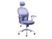 Moderne bureaustoel in hoogte verstelbaar grijs stof netrug - 1