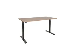 Elektrisch verstelbaar bureau 160x80cm Frame Zwart Blad Havanna Kersen