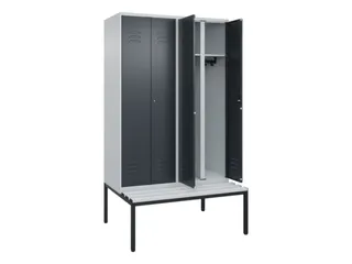locker voor scheiding van kleding,HxBxD 2120x1200x815mm,4vak - 2