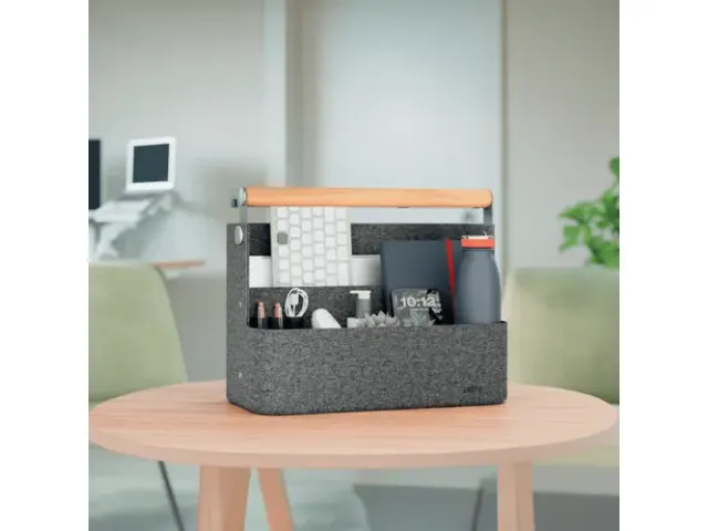 Leitz hangende draagbare bureau organizer met handvat donkergrijs