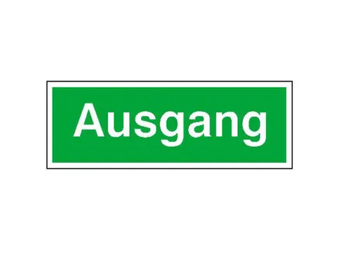 Panneau additionnel Issue de secours sortie alu vert/blanc