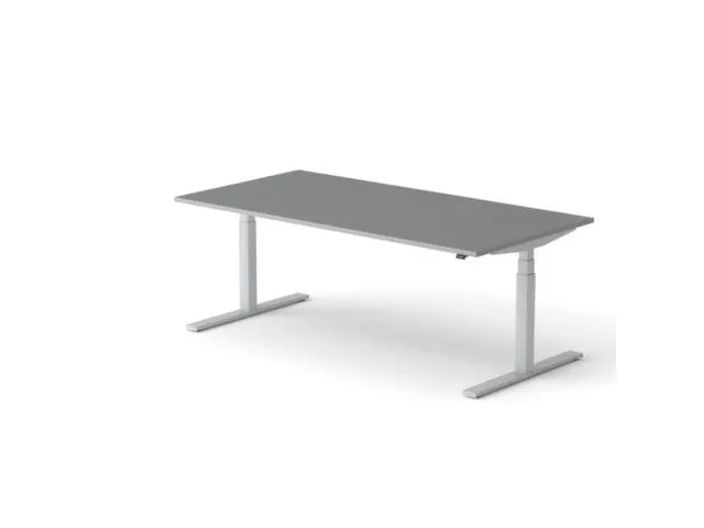 Elektrisch ihv bureau,HxBxD 650-1310x2000x1000mm,blad donkergrijs