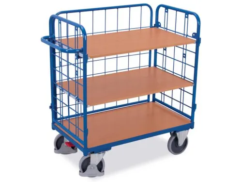 etagewagen,draagverm. 500kg,3etage(s),laadvl. LxB 1000x700mm,houtetage