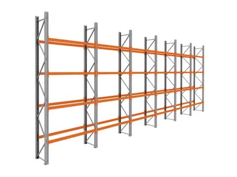 palletstelling,basis+5xaanbouw,HxBxD 4620x11650x750mm,vakl. 3000kg