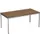 Bureau Hxbxd 720x1600x800mmm Bladdecor Noten Frame Ral9006