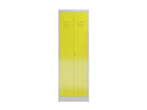 garderobekast HxBxD 1800x590x500mm 2vak klink RAL7035 RAL1018