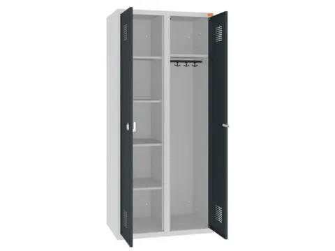 kleding-/wasgoedkast,RAL 7035/RAL 7016,HxBxD 1800x800x500mm,2vak