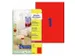 Etiquettes laser Avery 210x297mm rouge néon 25 feuilles