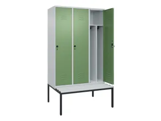 locker voor scheiding van kleding,HxBxD 2120x1200x815mm,3vak - 2