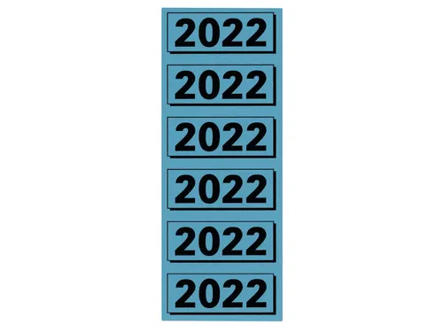 Rugetiket Elba 2022 57x25mm blauw