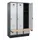 locker met bank,HxBxD 1950x1200x815mm,3vak,vak B 400mm,draaigrendel