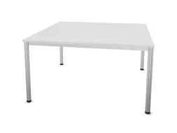 vergadertafel HxBxD 74x140x140cm vierkant Bl-wit Alu