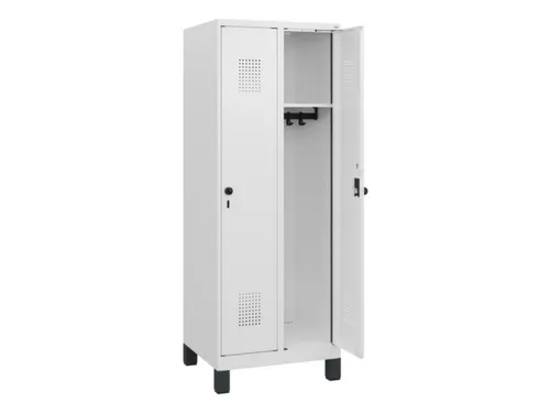schoollocker,HxBxD 1630x600x500mm,2vak,vak B 300mm,draaigrendel,voeten