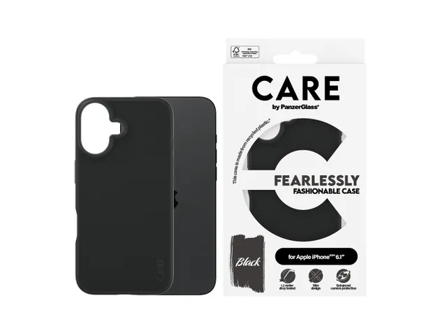 PanzerGlass CARE by Case Black iPhone 16, Housse, Apple, Apple -