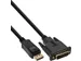 Kabel inLine Displayport DVI 24+1 M/M 2 meter zwart