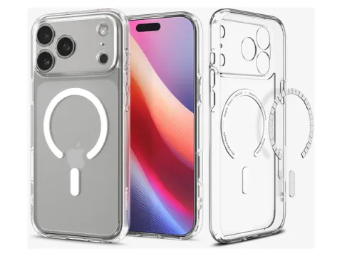 Ultra Hybrid MagFit iPhone 17 Pro Max Hoesje MagSafe Transparant Wit