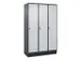 locker voor scheiding van kleding,HxBxD 1950x1200x500mm,3vak
