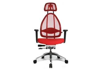 Bureaustoel Rood Zitting H X B X D 430-520X 480X 500Mm Netrug Synchroo - 1