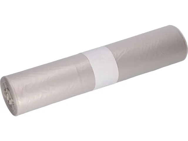 Vuilniszak 57,5x100cm 70L Transparant LDPE Rol van 25 stuks