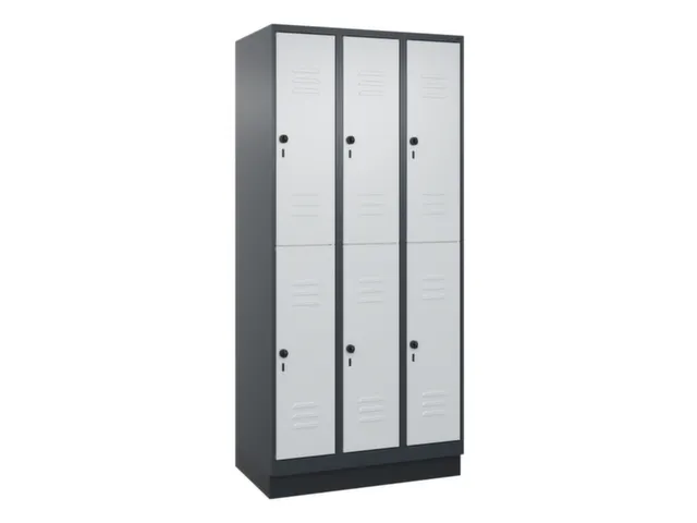 dubbeldekse locker,HxBxD 1950x900x500mm,3x2vak.,vak B 300mm