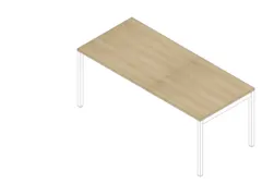 In hoogte verstelbaar bureau,HxBxD 680-760x1800x800mm,blad eiken