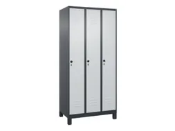 locker,HxBxD 1950x900x500mm,3vak,vak B 300mm,draaigrendel,voeten