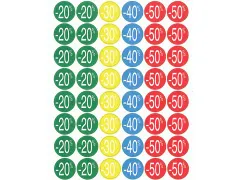 Agipa Kortinglabel van -20% tot - 50% geassorteerde kleuren
