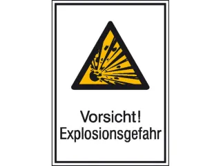 waarschuwings-combibord,v. binnen/buiten,Pas op! Explosiegevaar - 2